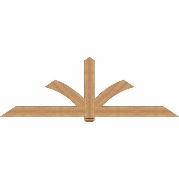 Ekena Millwork Redmond Smooth Timber Gable Bracket, Western Red Cedar, 96"W x 32"H x 3 1/2"D x 5 1/2"F, 8/12 Pitch GBW096X32X0406RED00SWR - main